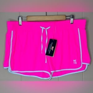 NWT Vineyard Vines Harbor Performance Shorts Hot Pink Womens Large